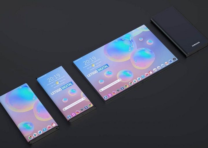 Lộ thiết kế smartphone màn hình gập 3 của Samsung
