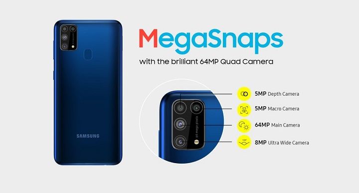 Galaxy M31 chính thức ra mắt: 4 camera 64MP, pin 6000mAh, giá từ 4.9 triệu đồng