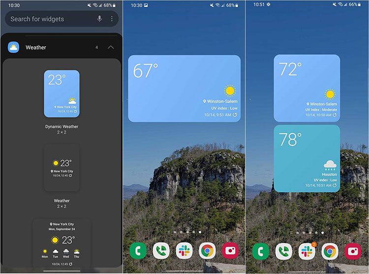 Samsung Android 12 Weather
